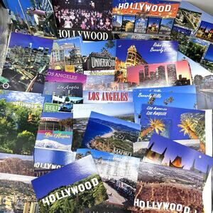 Vintage Los Angeles Hollywood Beverly Hills California Postcard Lot Unused Y2K